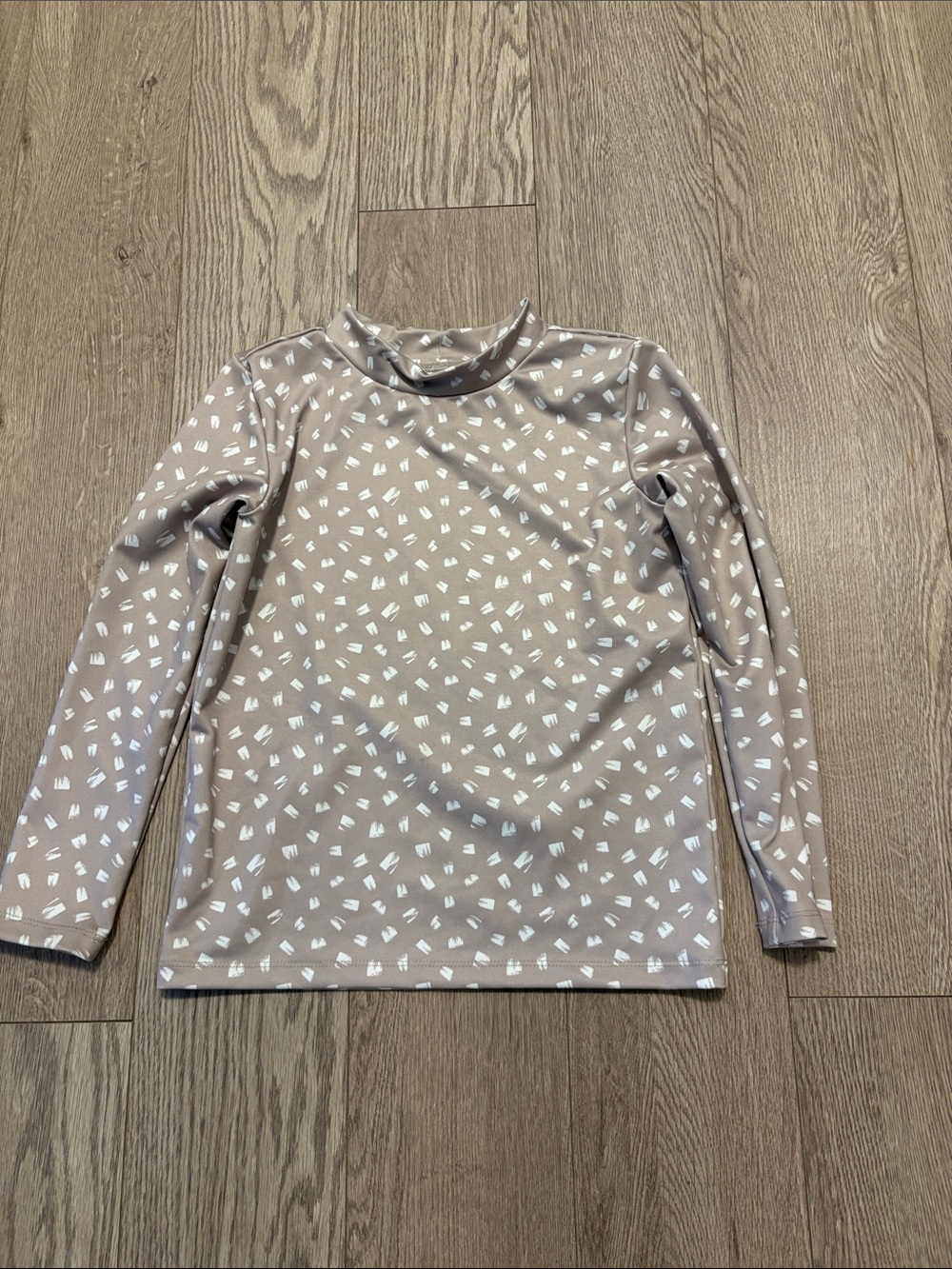 Imagine Perry Kids Long Sleeve Swim Top in Taupe with White Print
